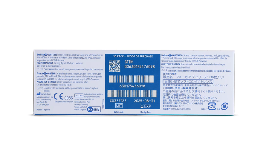 Alcon Dailies Aqua Comfort Plus 30 Lens Pack, view 4