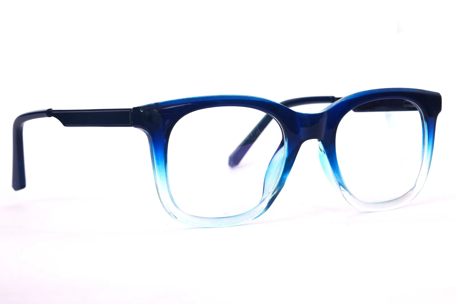 FOE 1505 Blue Gradient Rectangle Full Rim Eyeglasses, view 3