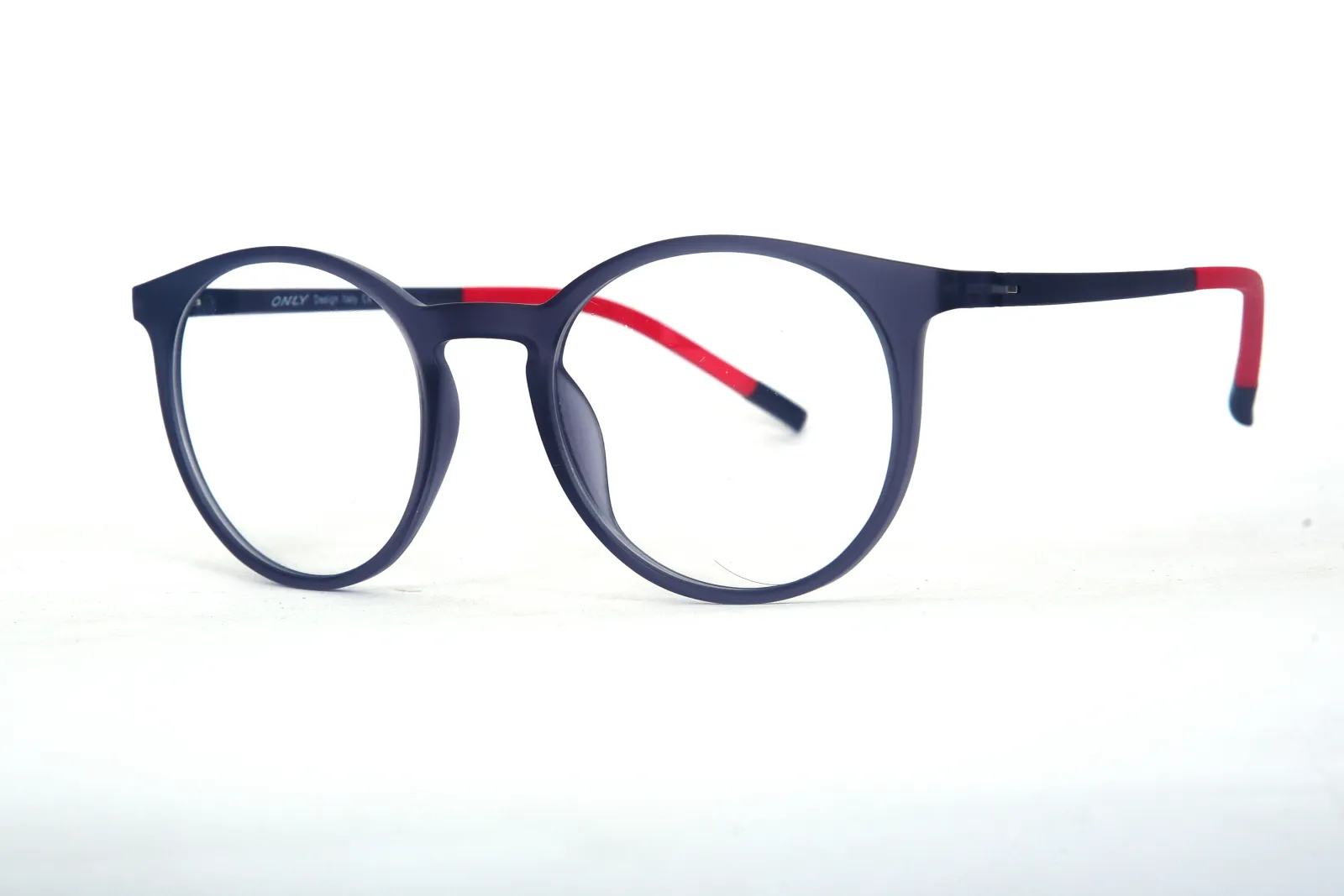 FOE 1506 Gray Red Round Full Rim Eyeglasses, view 3