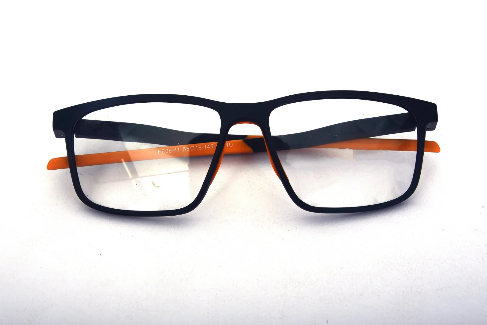 FOE 1509 Sports Black Orange Full Rim Eyeglasses, view 5