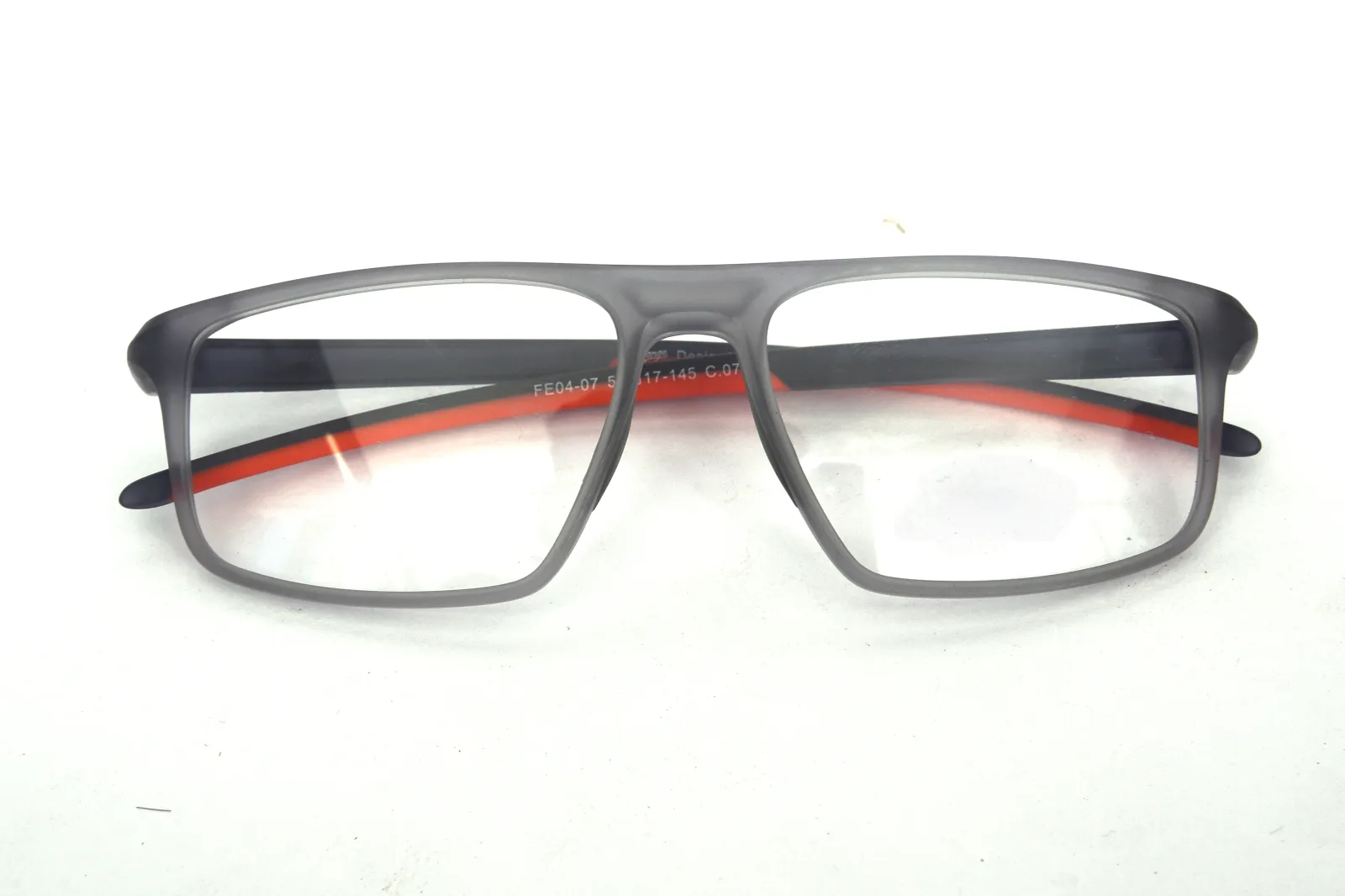FOE 1510 Sports Gray Red Full Rim Eyeglasses, view 5