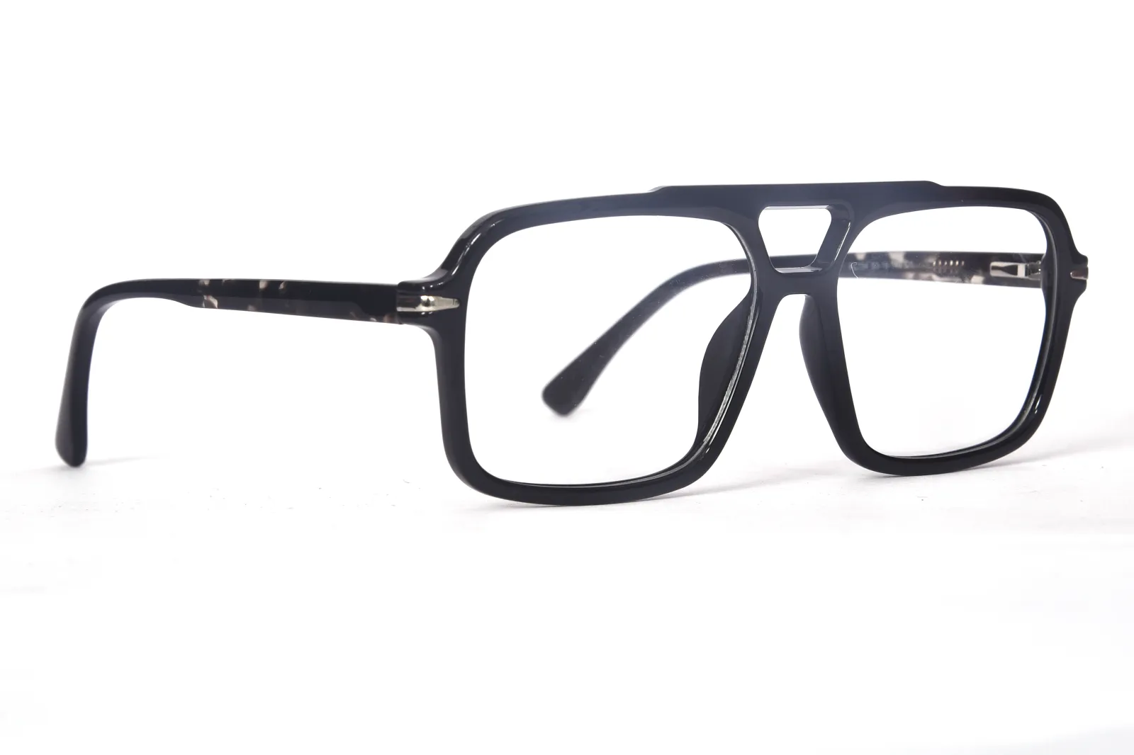 FOE 1517 Square Black Full Rim Eyeglasses, view 4