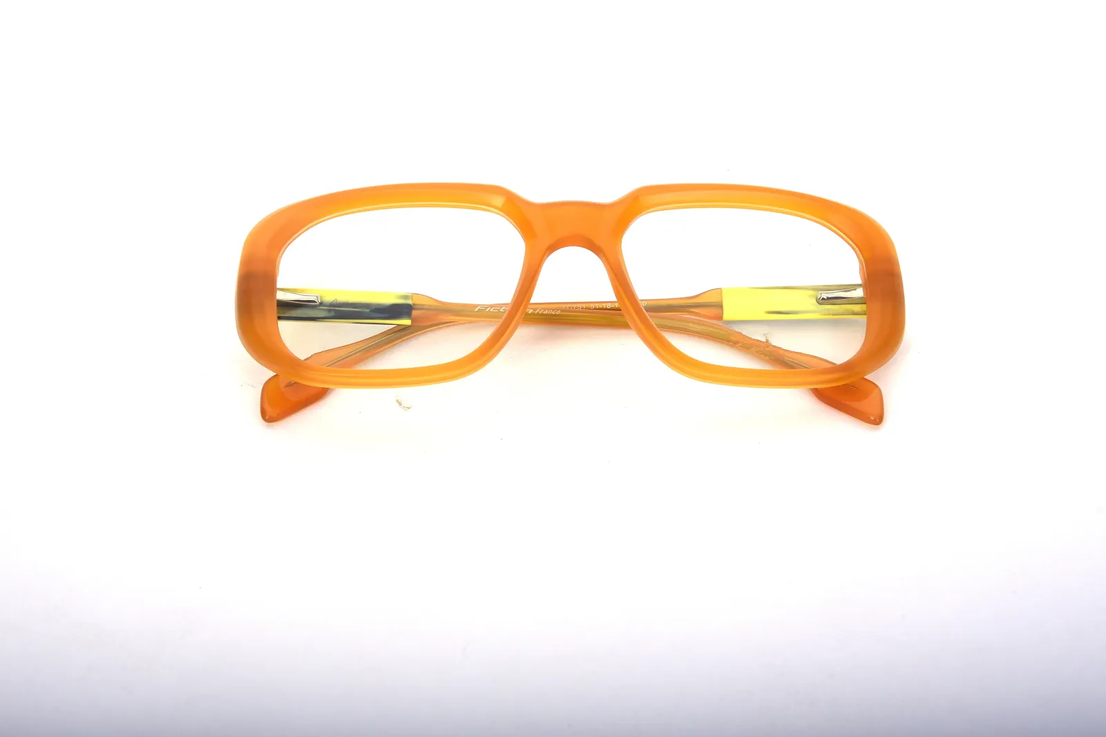 FOE 1521 Rectangle Orange Full Rim Eyeglasses, view 5