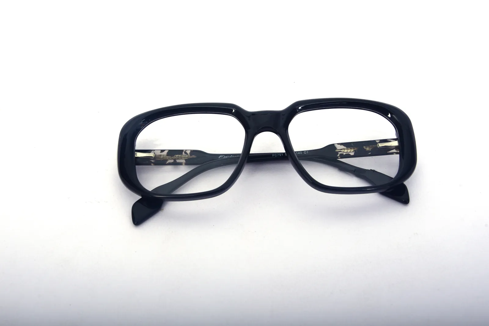 FOE 1524 Rectangle Black Full Rim Eyeglasses, view 5