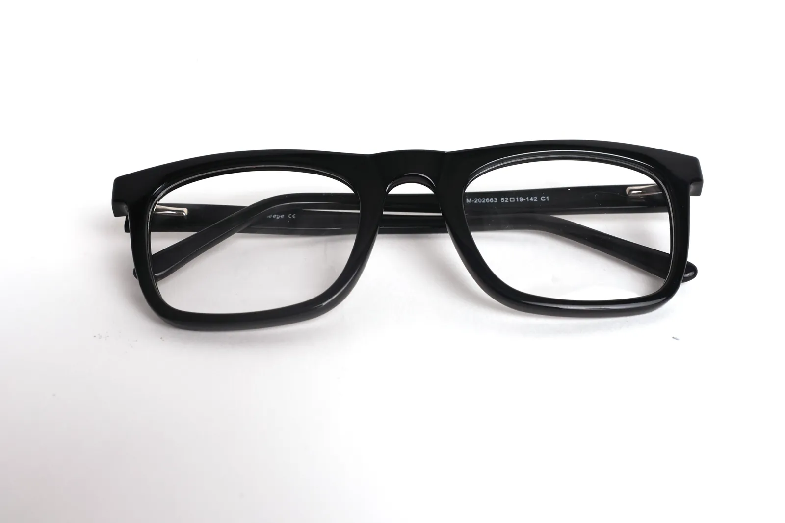 FOE 1528 Rectangle Black Full Rim Eyeglasses, view 5