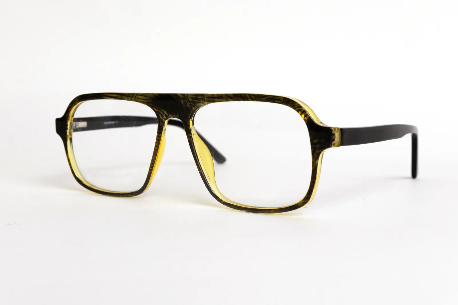 FOE 1532 Wayfarer Black Yellow Full Rim Eyeglasses, view 3