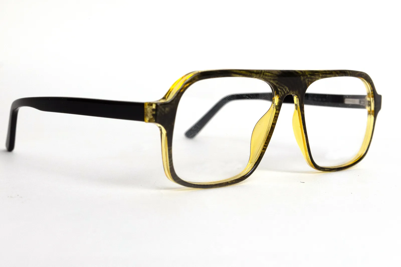 FOE 1532 Wayfarer Black Yellow Full Rim Eyeglasses, view 4