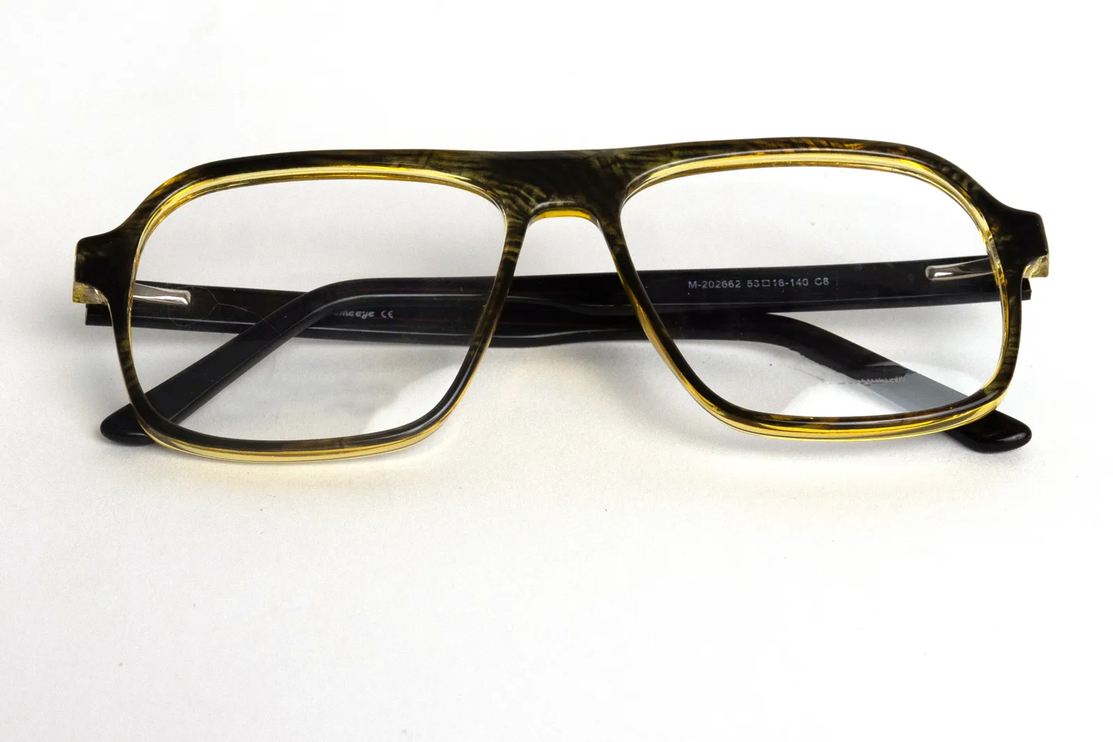 FOE 1532 Wayfarer Black Yellow Full Rim Eyeglasses, view 5