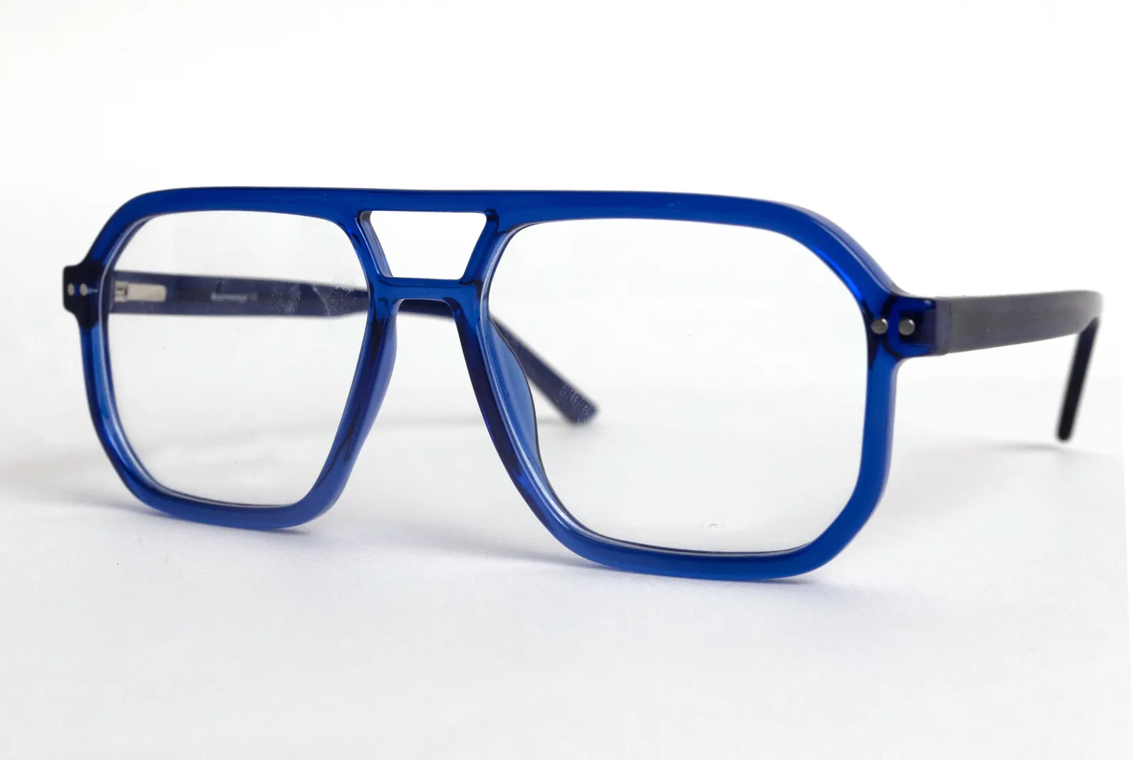 FOE 1536 Square Blue Full Rim Eyeglasses, view 3
