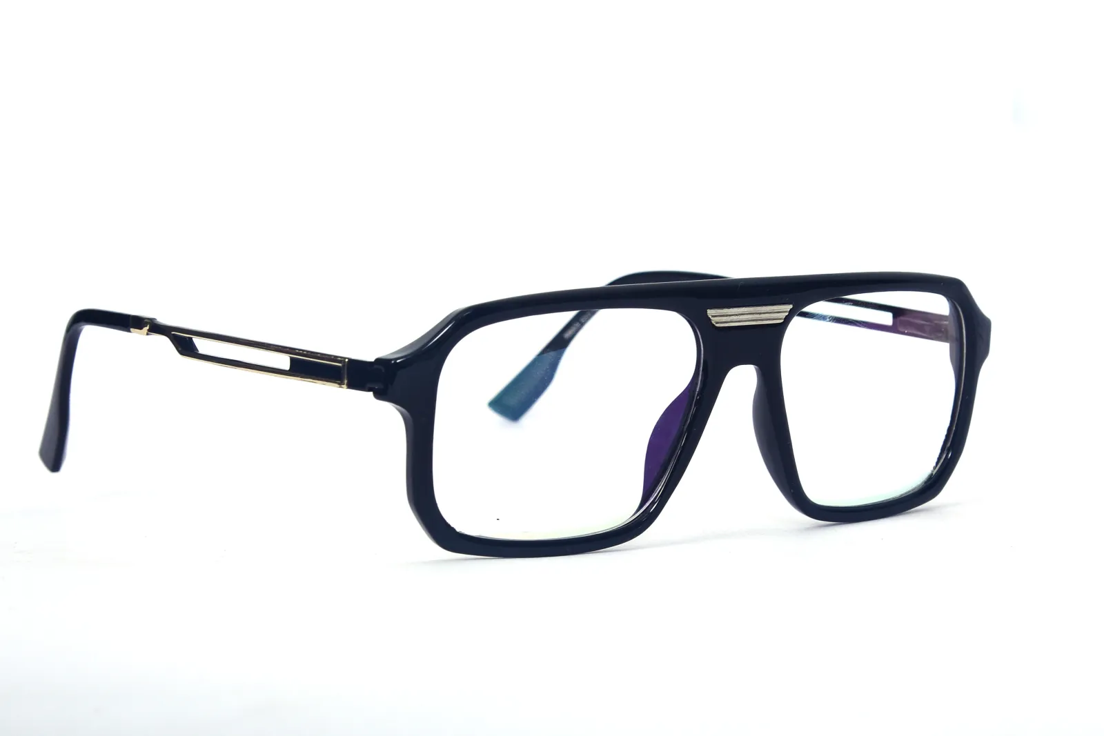 FOE 1549 Wayfarer Black Full Rim Eyeglasses, view 4
