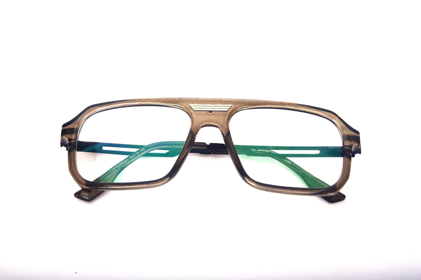 FOE 1550 Wayfarer Brown Transparent Full Rim Eyeglasses, view 5