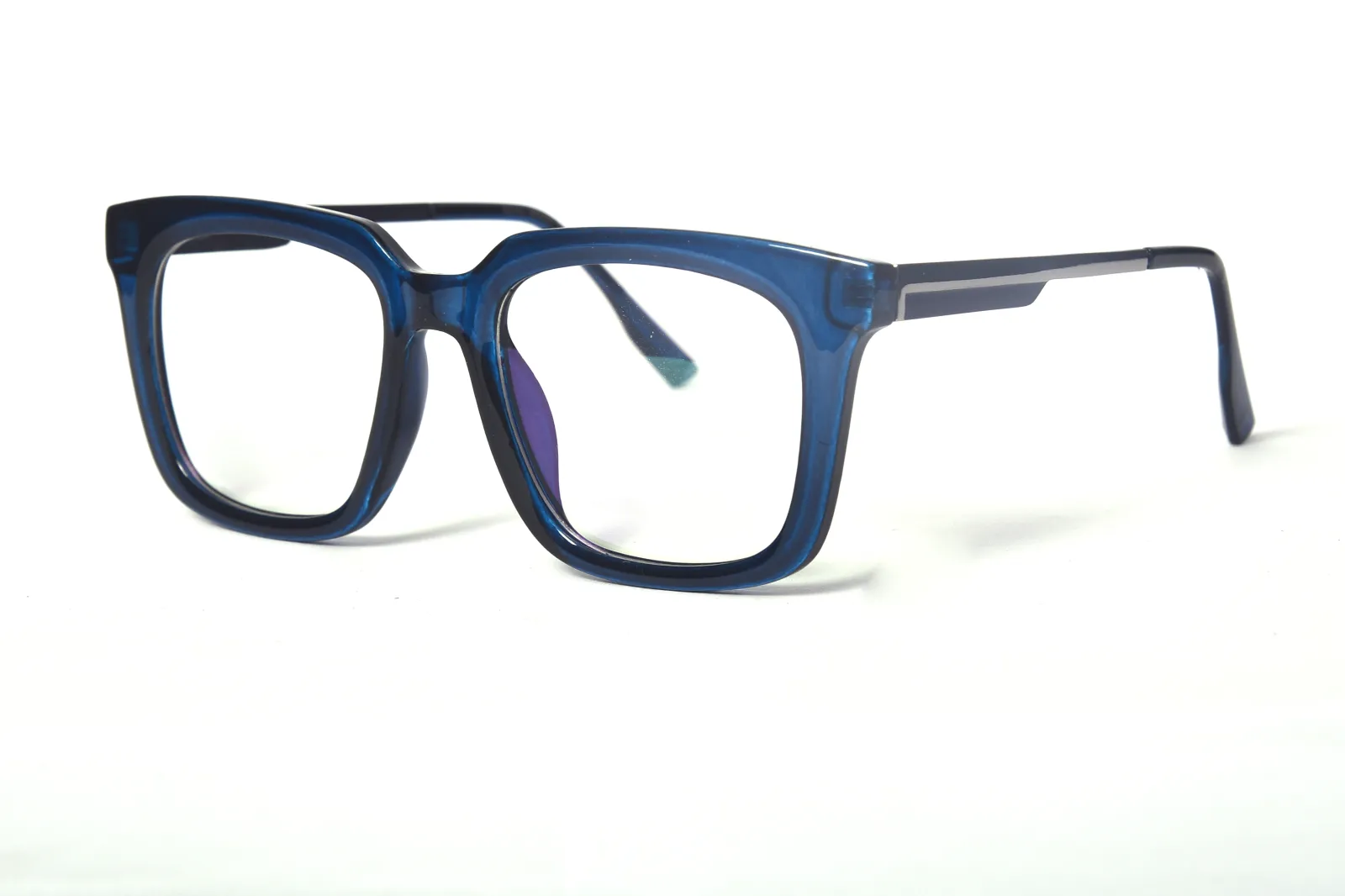 FOE 1551 Square Blue Full Rim Eyeglasses, view 3