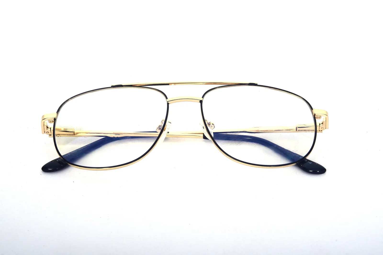 FOE 1605 Retro Black Gold Full Rim Eyeglasses, view 5