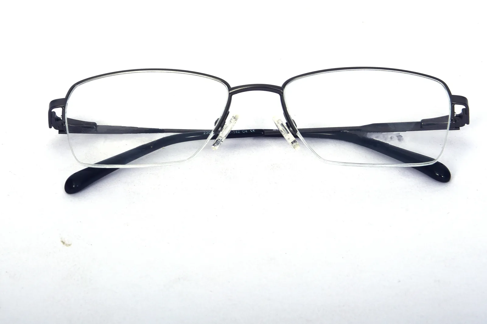 FOE 1608 Rectangle Gunmetal Titanium Half Rim Eyeglasses, view 5