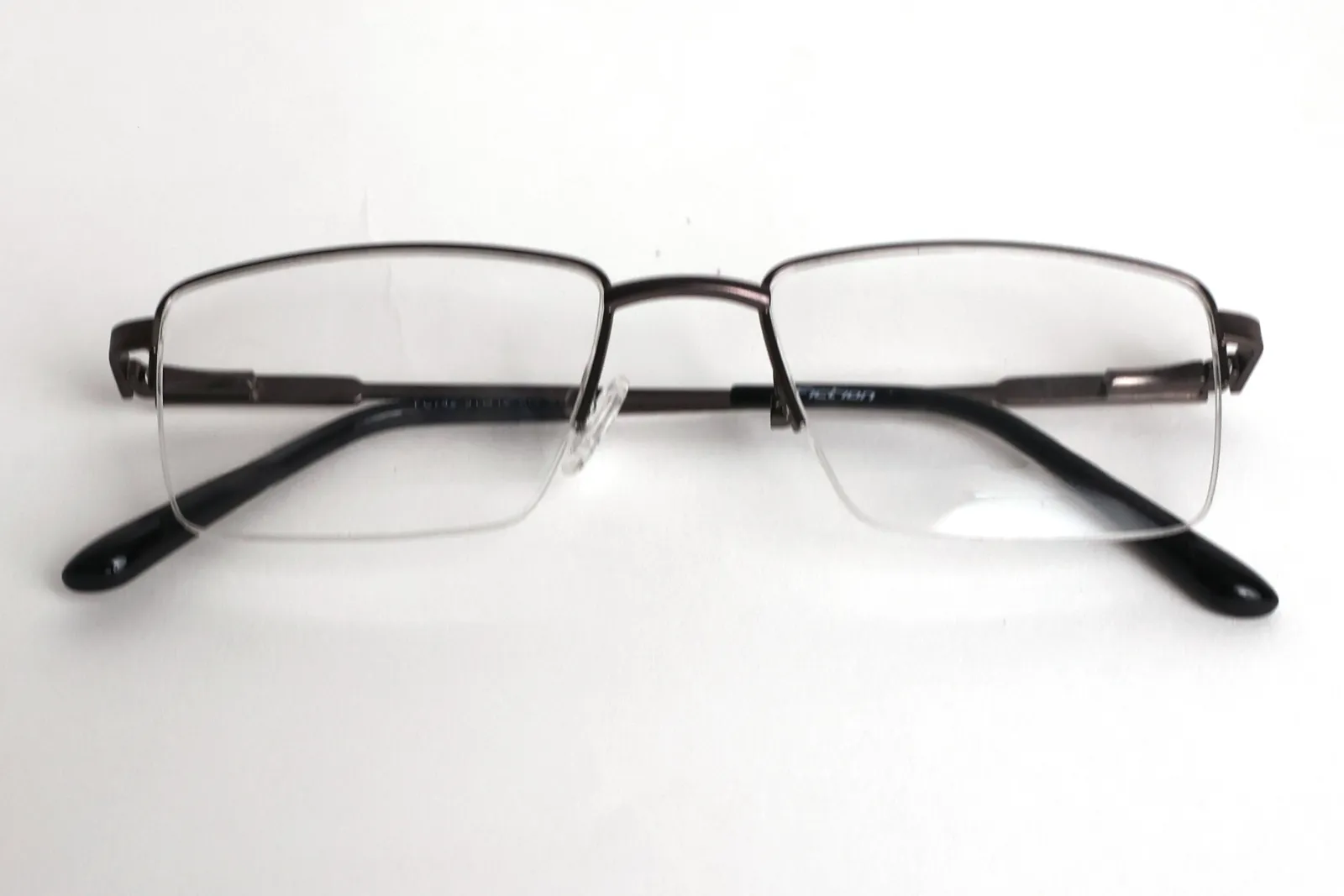 FOE 1615 Rectangle Gunmetal Half Rim Eyeglasses, view 5