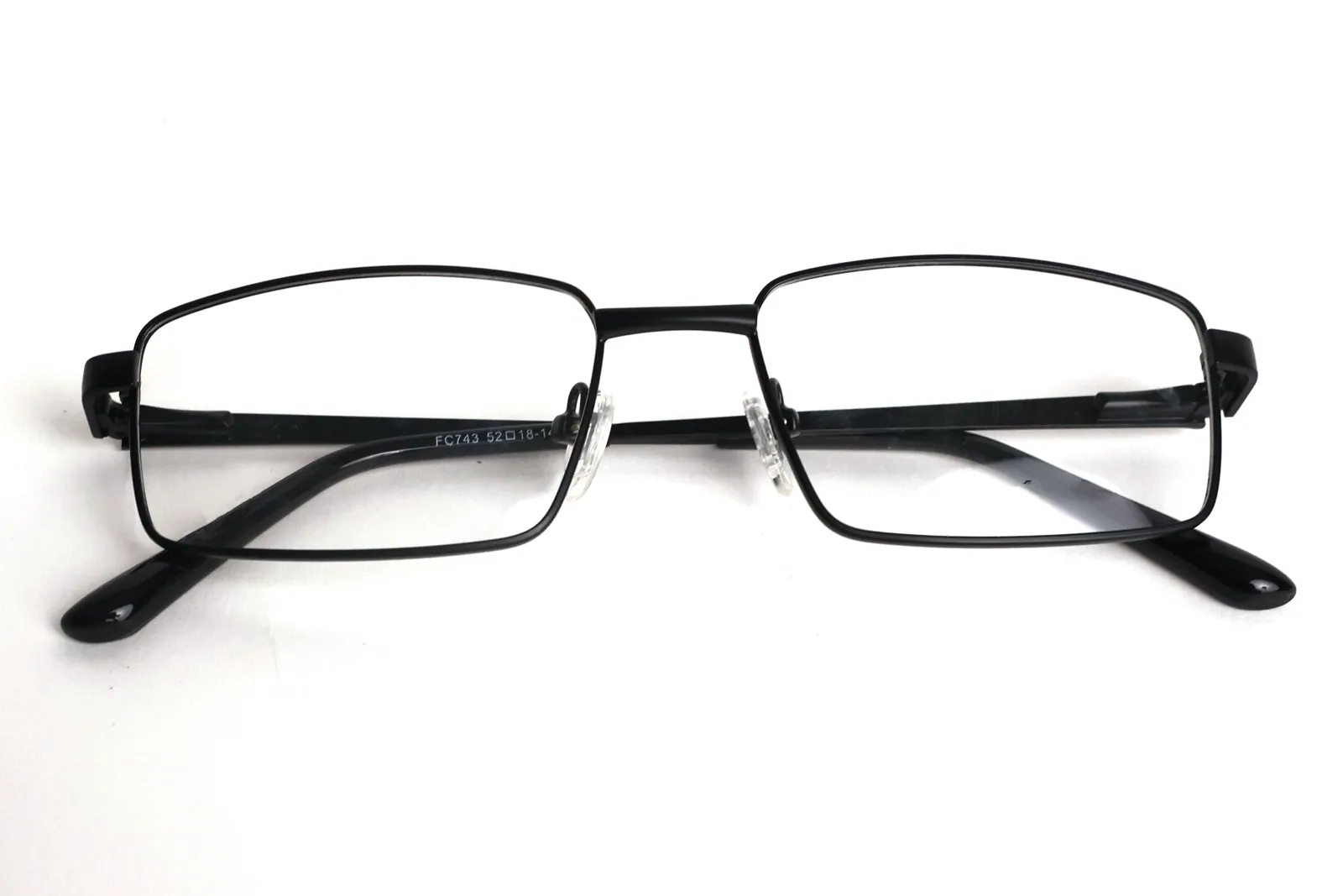 FOE 1617 Rectangle Black Full Rim Eyeglasses, view 5