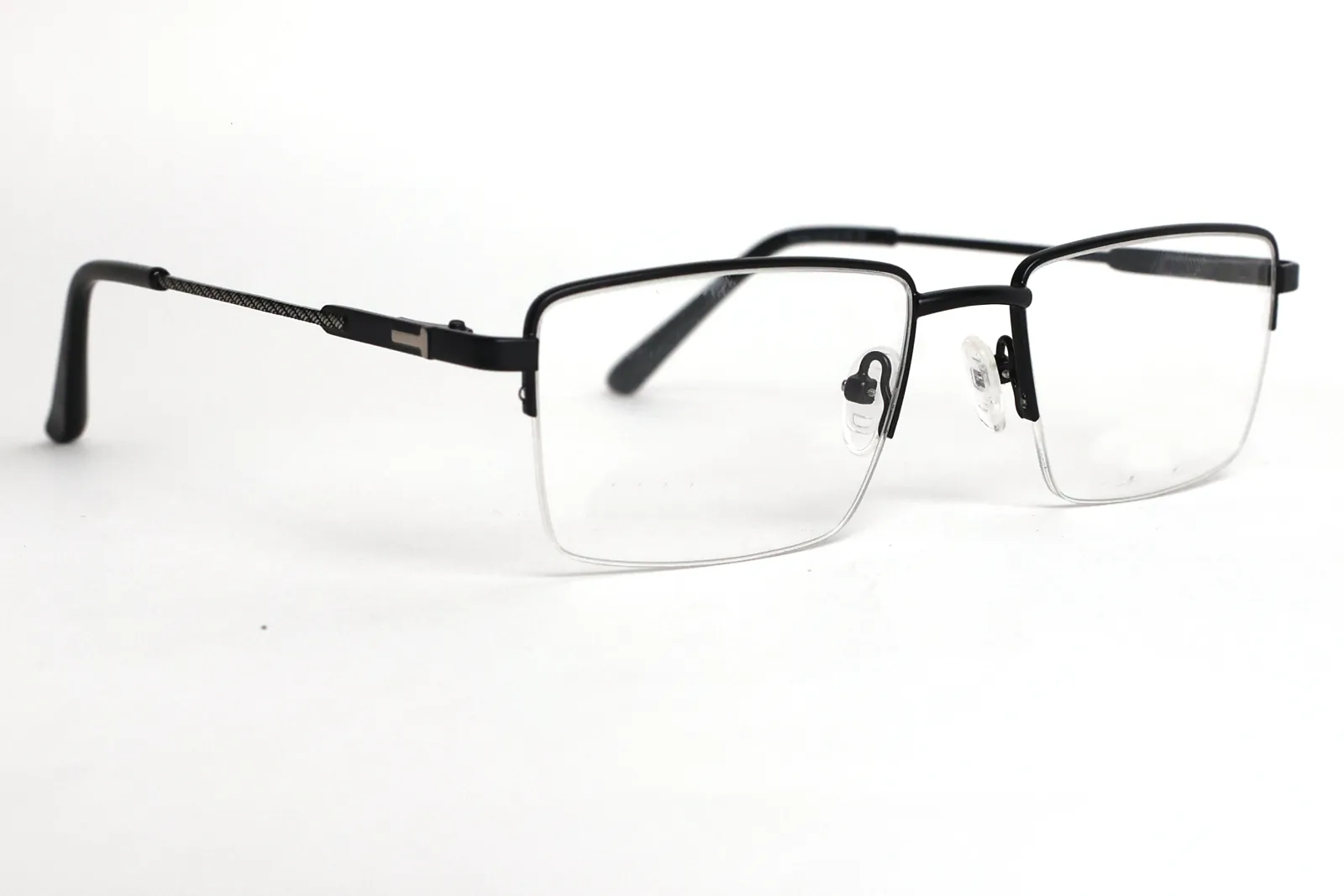 FOE 1620 Rectangle Gunmetal Half Rim Eyeglasses, view 4