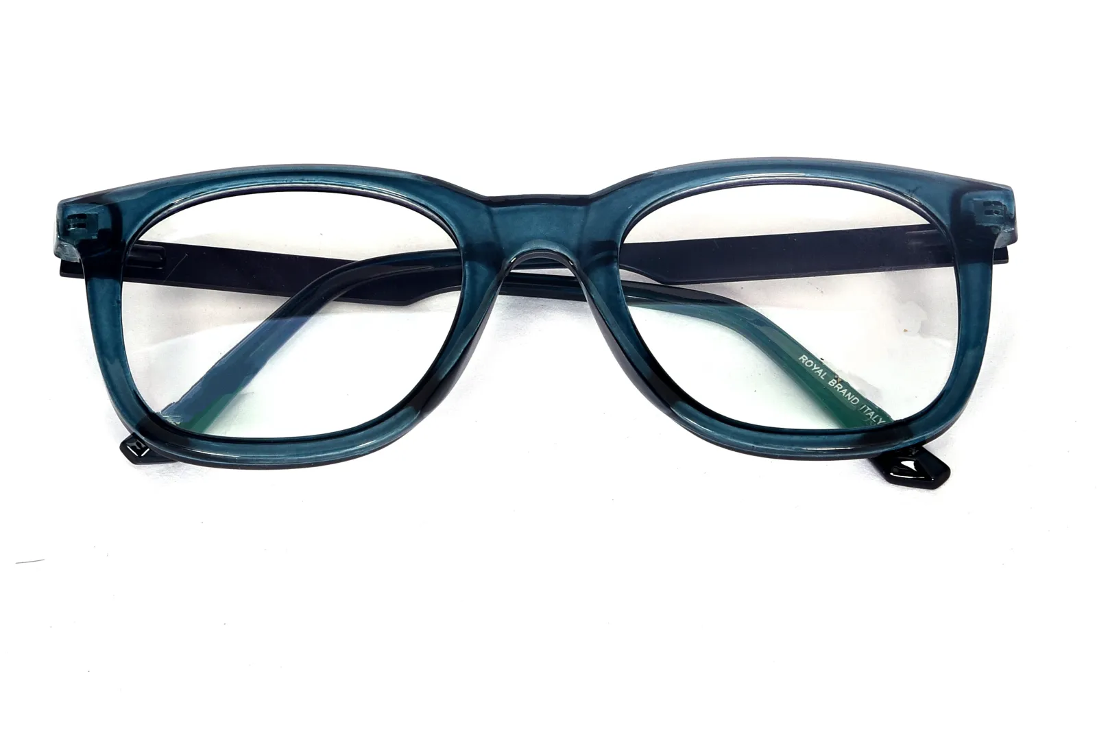 FOE 1622 Wayfarer Blue Transparent Full Rim Eyeglasses, view 5