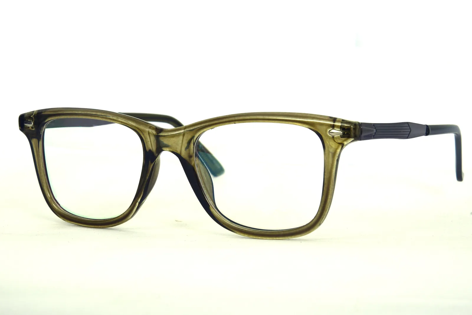 FOE 1624 Wayfarer Brown Transparent Full Rim Eyeglasses, view 4