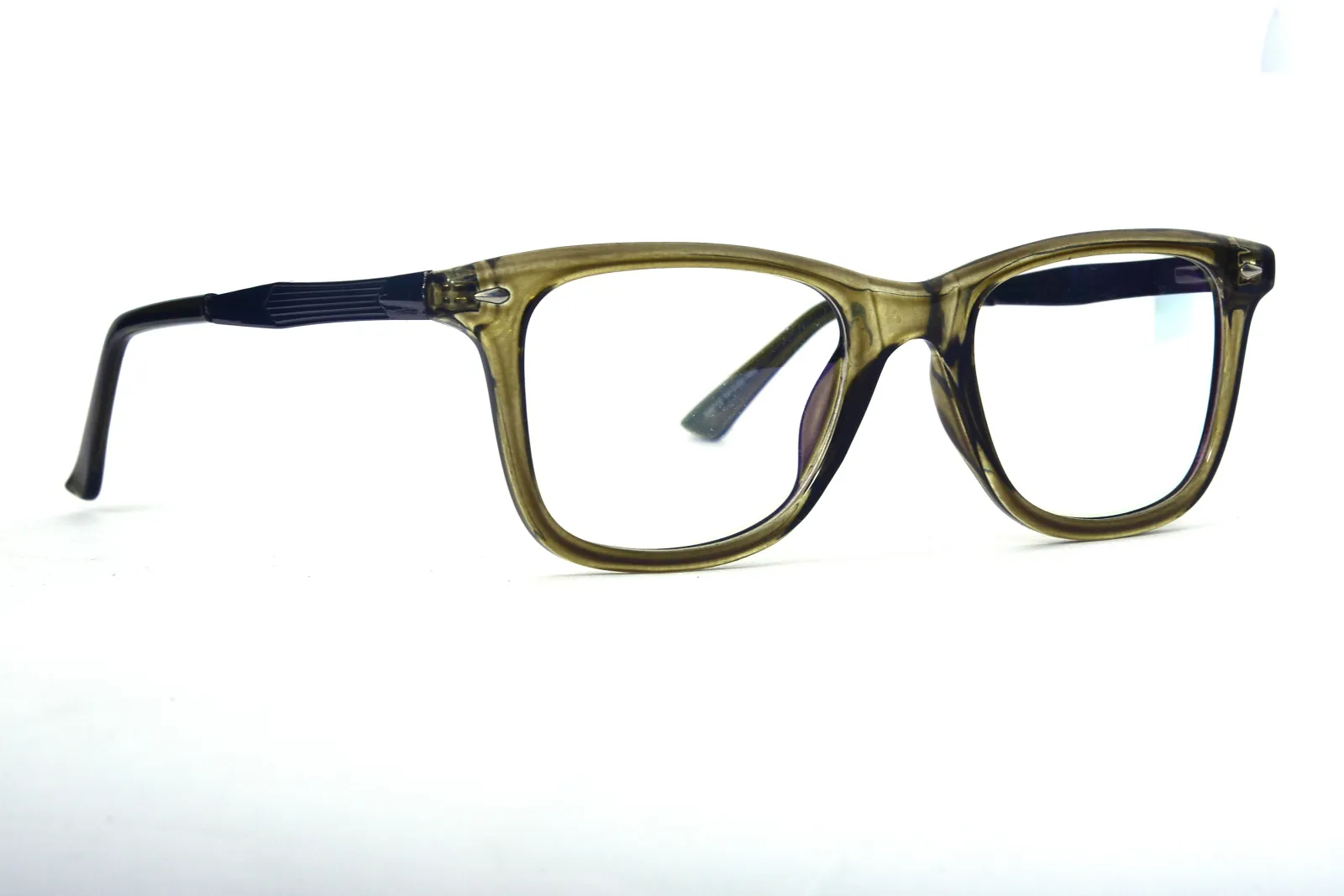 FOE 1624 Wayfarer Brown Transparent Full Rim Eyeglasses, view 5
