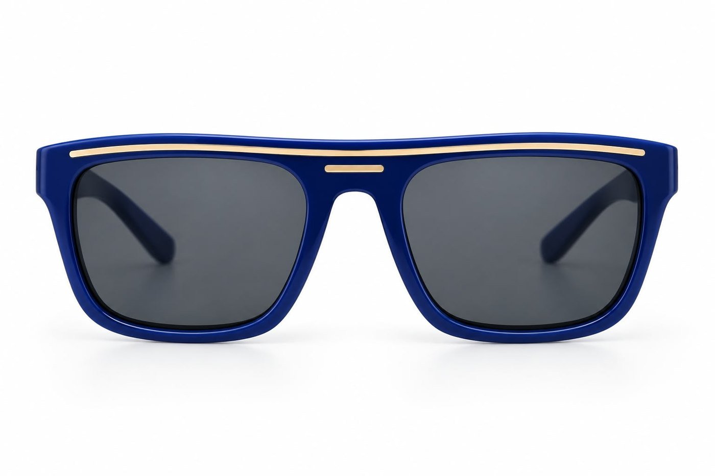 FOE 1664 Kids Polarised Sunglasses Blue Wayfarer - royal blue with teal temples sunglasses