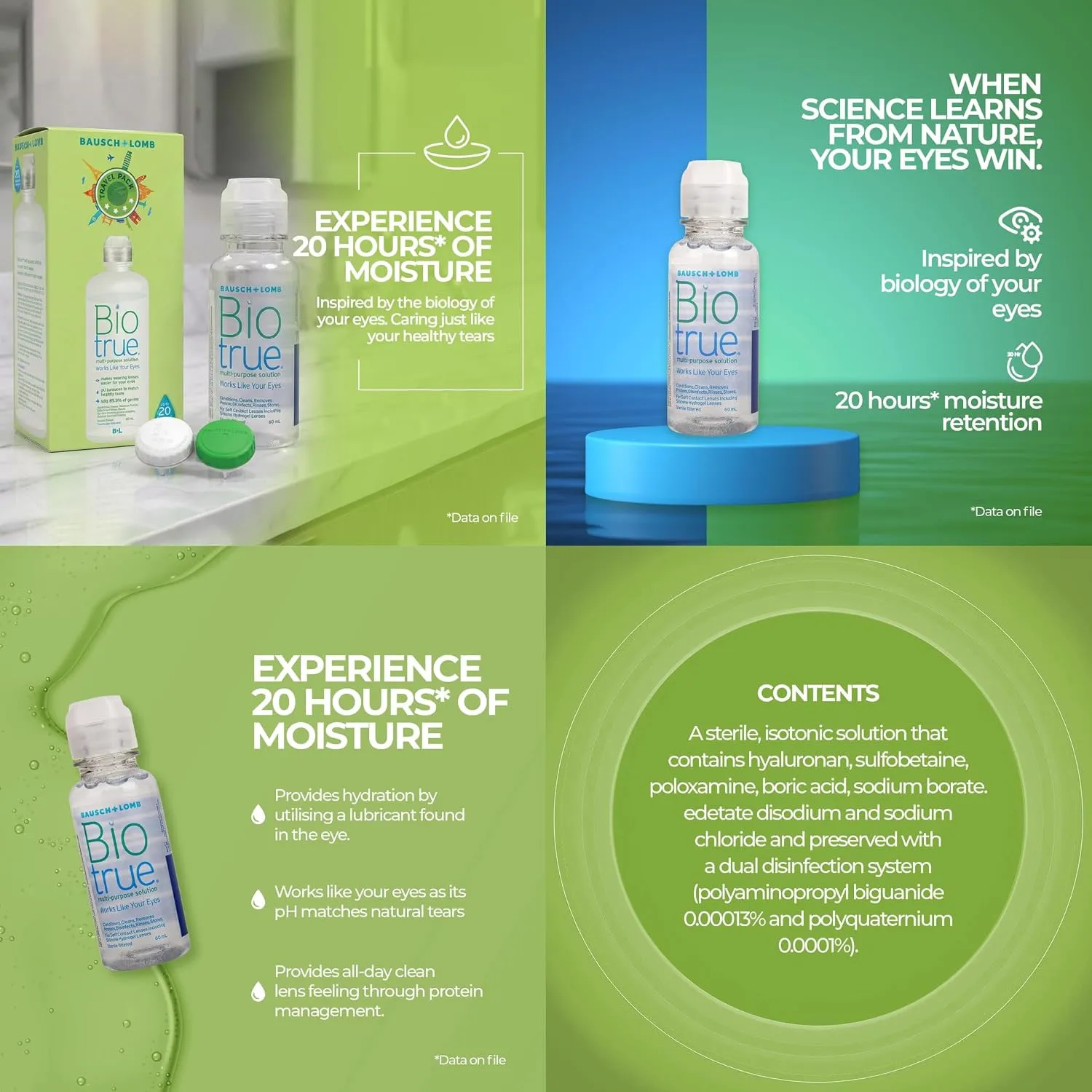 Bausch + Lomb Biotrue Multi Purpose Contact Lens Solution 60 ml, view 3