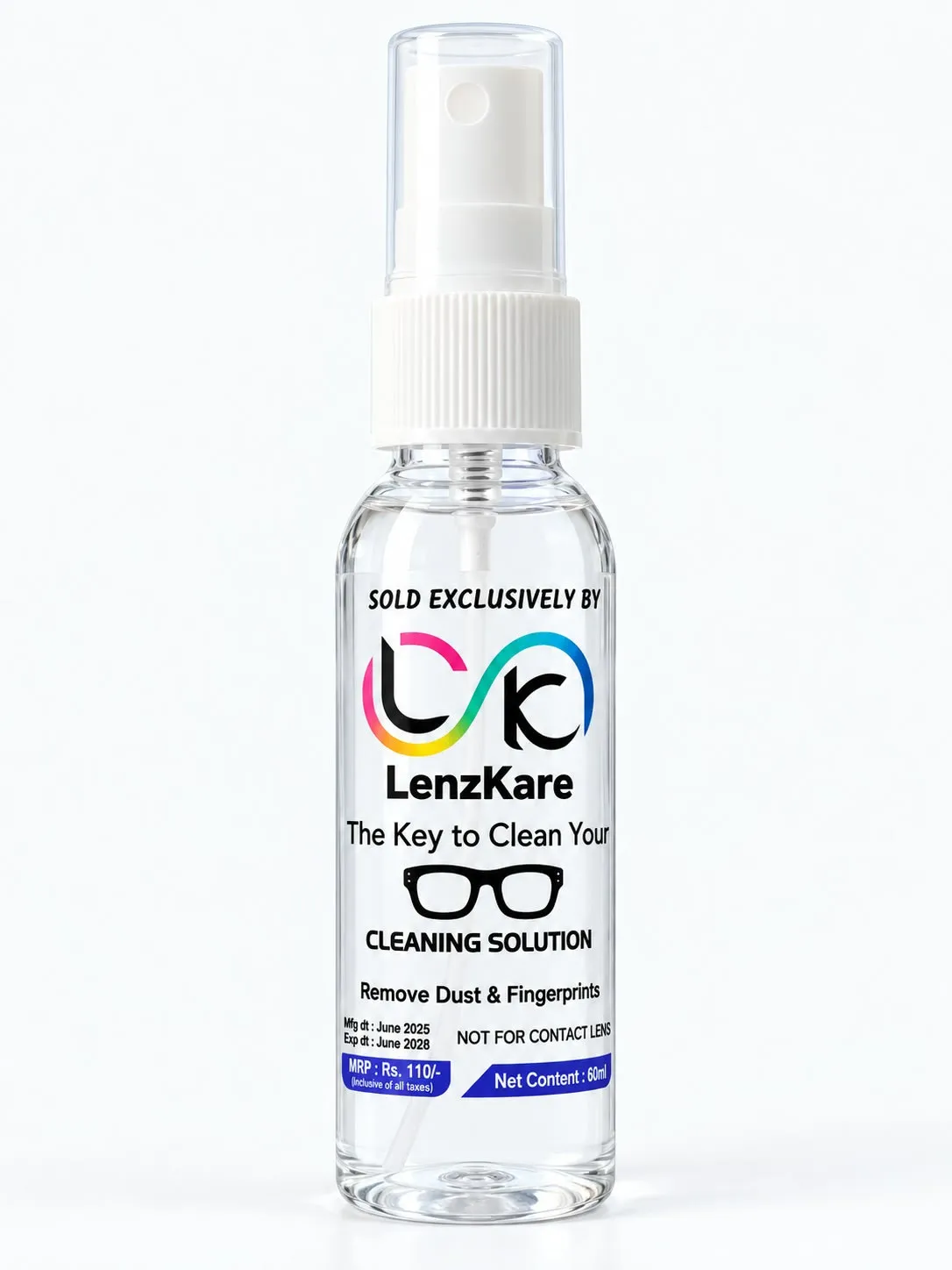LenzKare Spectacle Cleaning Solution (60 ml)