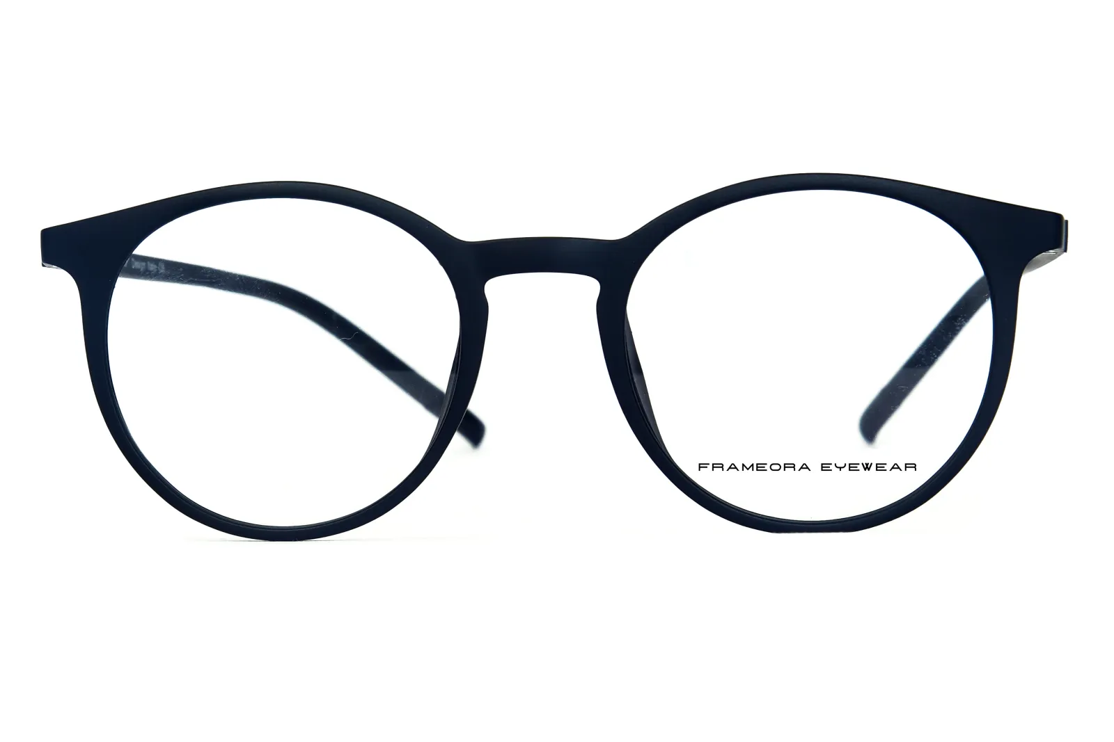 FOE Matte Black Round Full Rim Eyeglasses