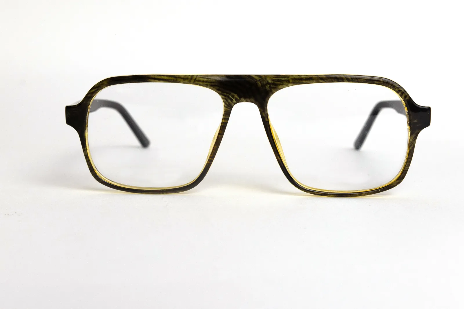 FOE Wayfarer Black Yellow Full Rim Eyeglasses - 161532