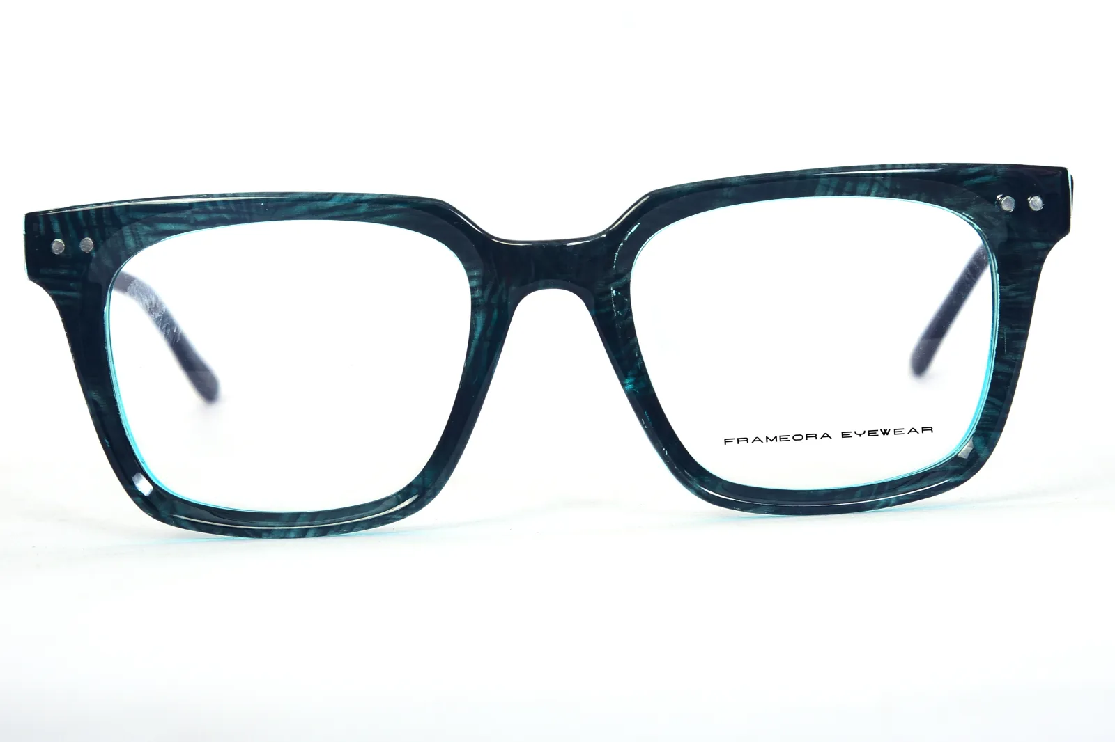 FOE Square Black Blue Full Rim Eyeglasses - 161544
