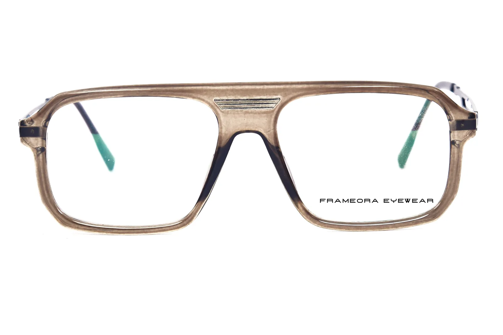 FOE Wayfarer Brown Transparent Full Rim Eyeglasses - 161550