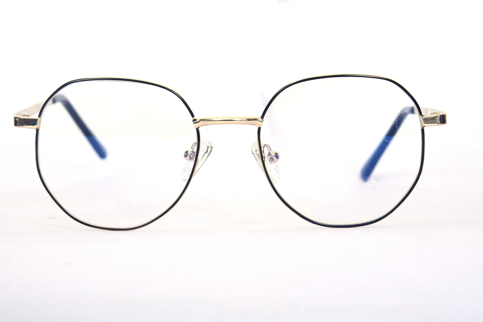 FOE Round Black Gold Full Rim Eyeglasses - 161606