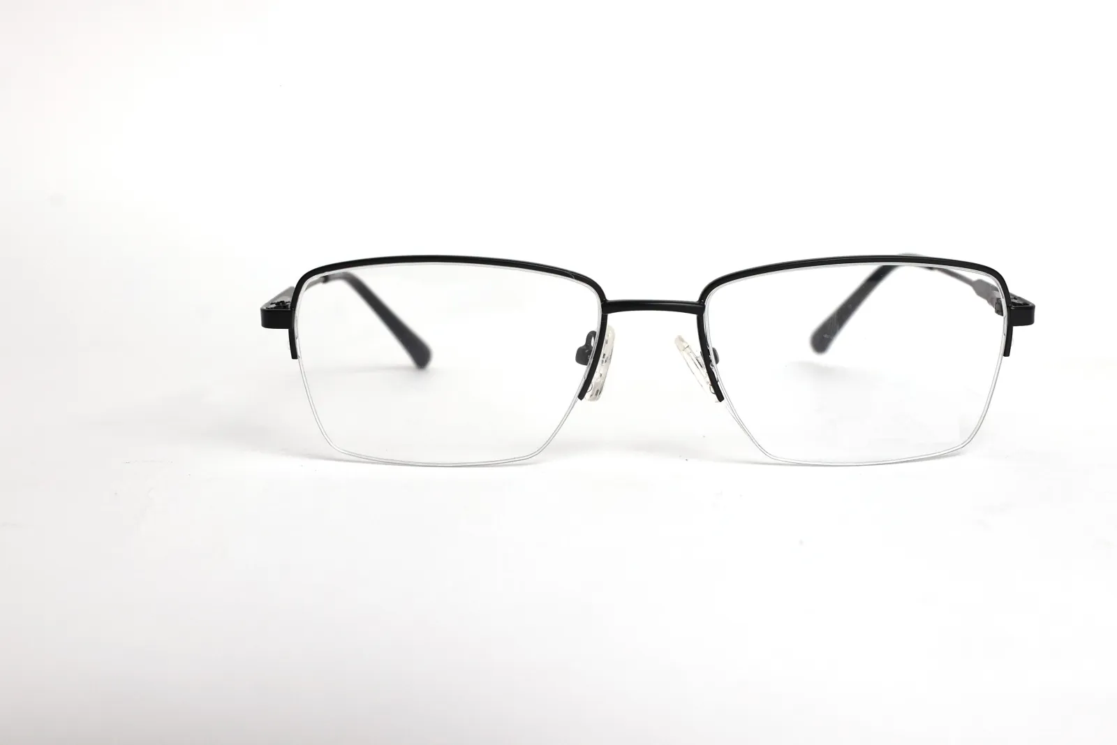 FOE Rectangle Black Titanium Half Rim Eyeglasses - 161609