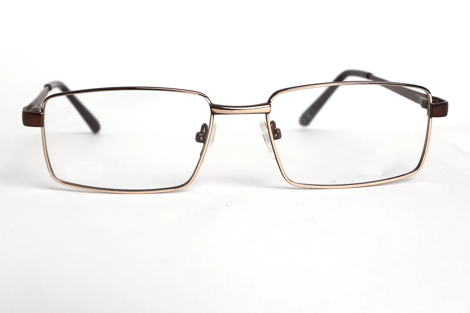 FOE Rectangle Gold Brown Full Rim Eyeglasses - 161618