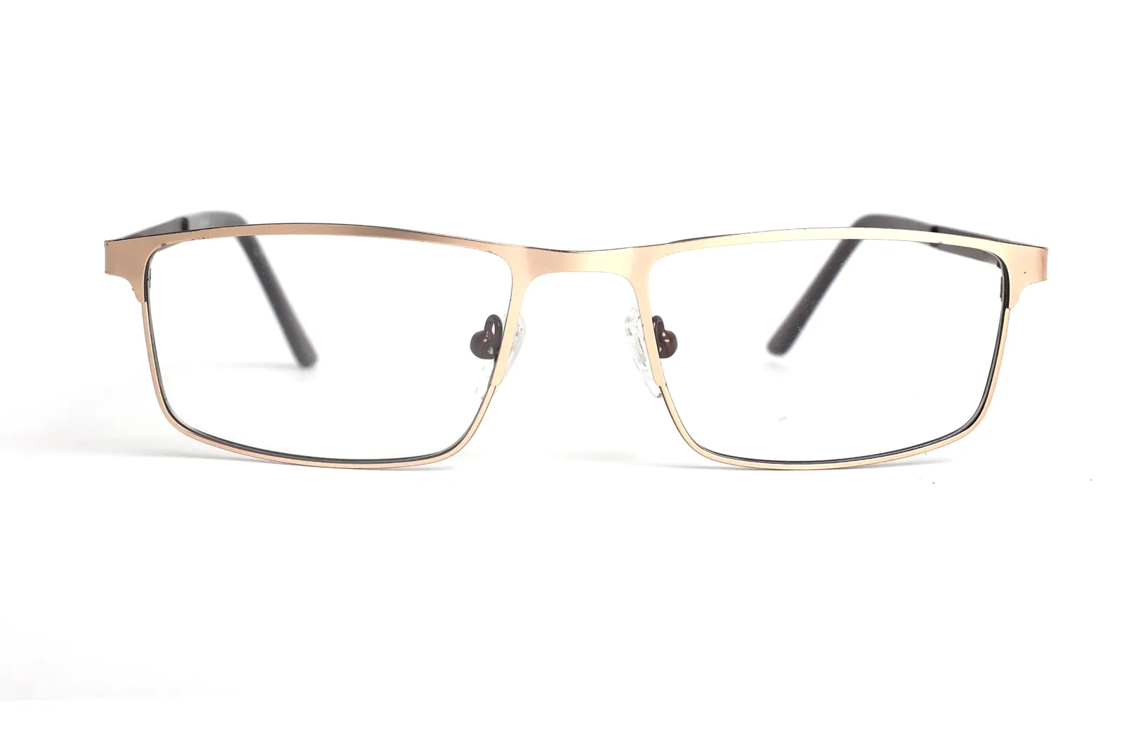 FOE Rectangle Gold Brown Full Rim Eyeglasses - 161619