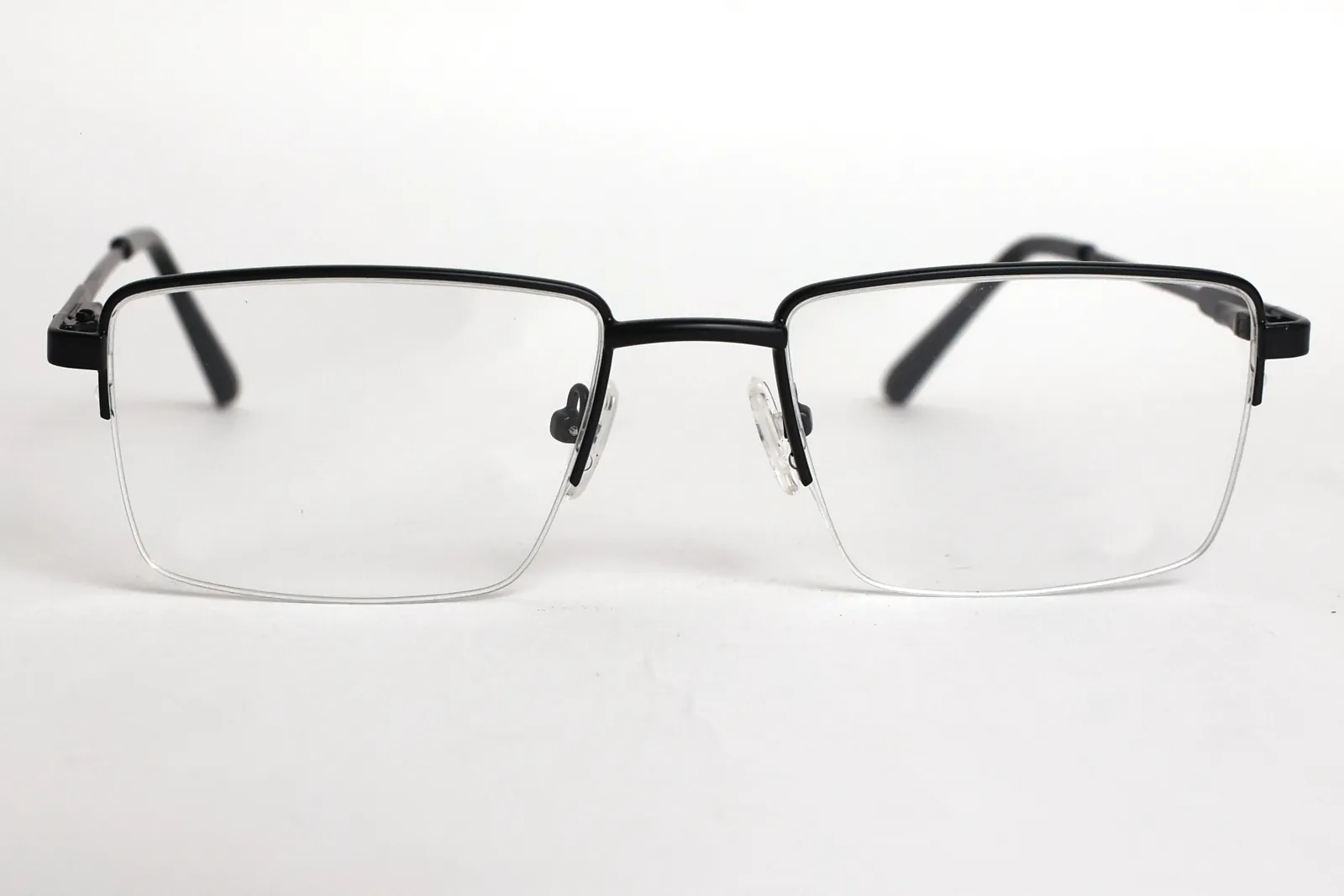 FOE Rectangle Gunmetal Half Rim Eyeglasses - 161620