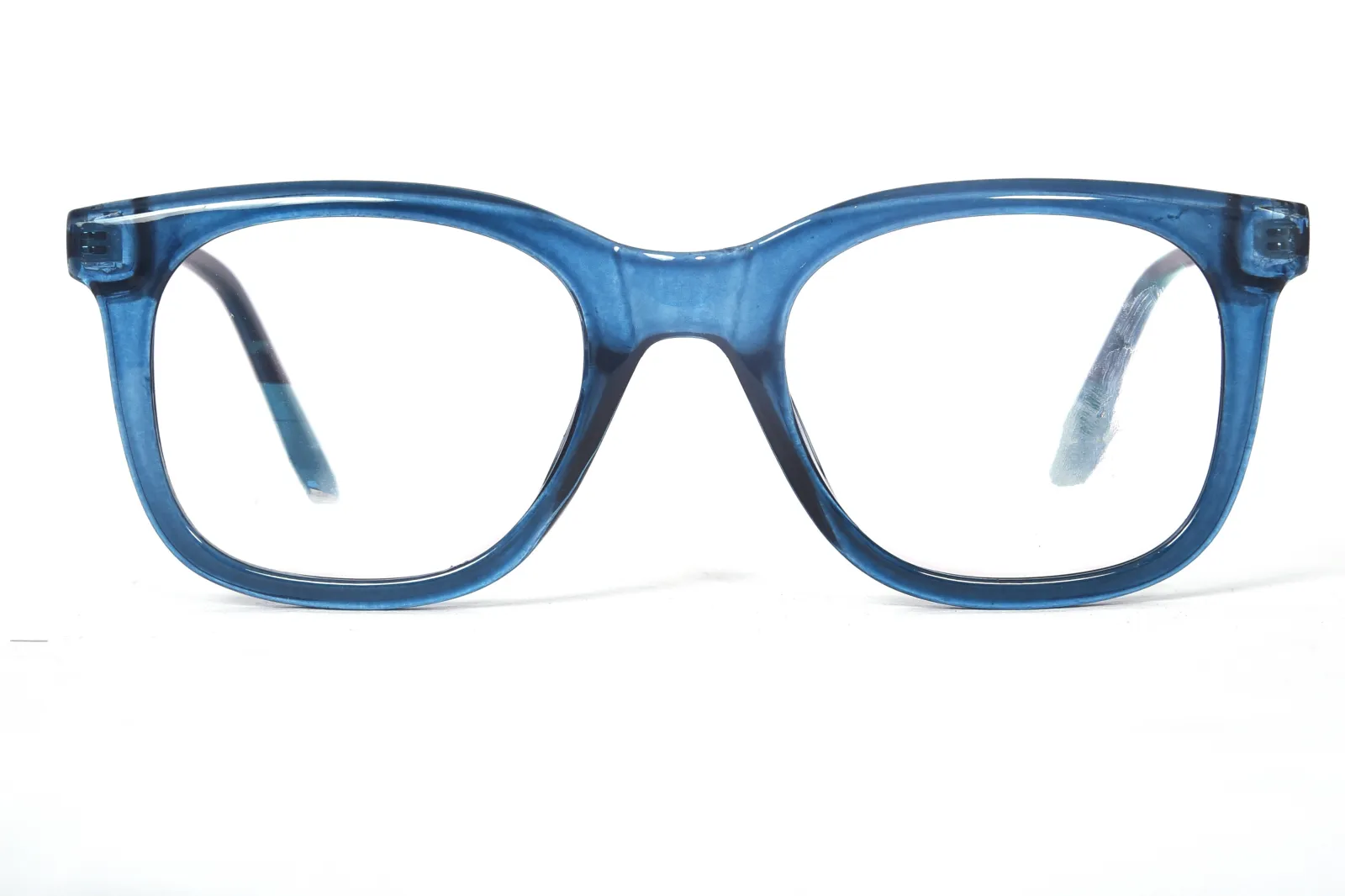 FOE Wayfarer Blue Transparent Full Rim Eyeglasses - 161622