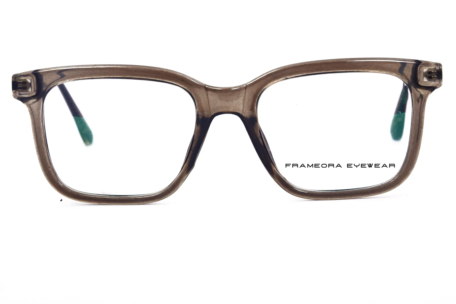 FOE Wayfarer Brown Transparent Full Rim Eyeglasses - 161623