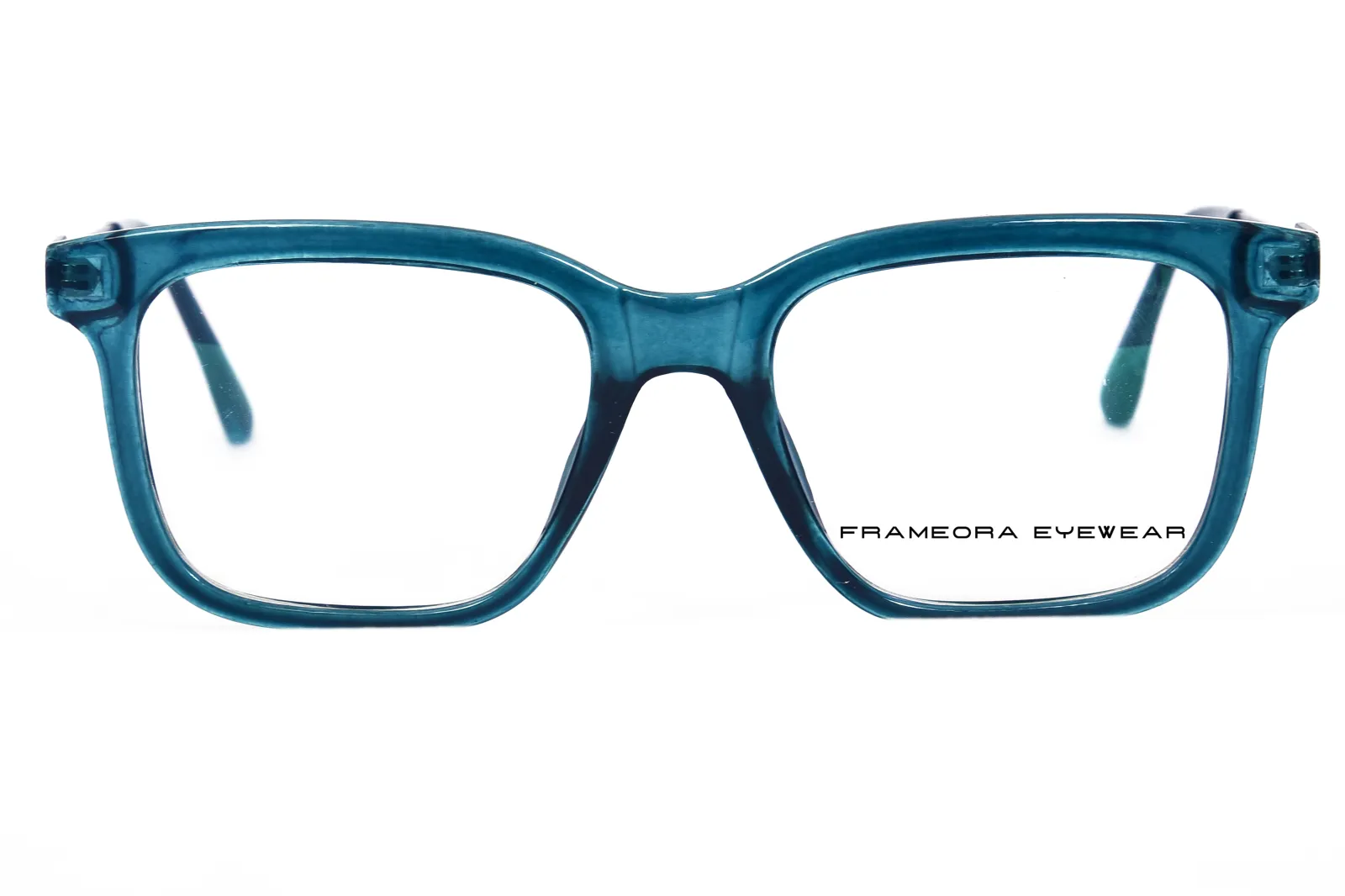 FOE Square Blue Transparent Full Rim Eyeglasses - 161625