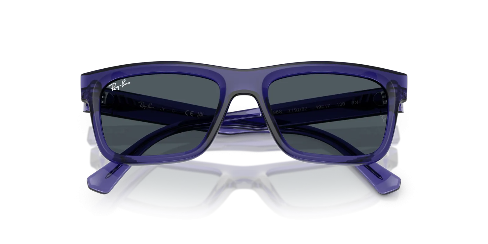 RayBan Kids Violet Rectangle 0RJ9196S Sunglasses, view 3