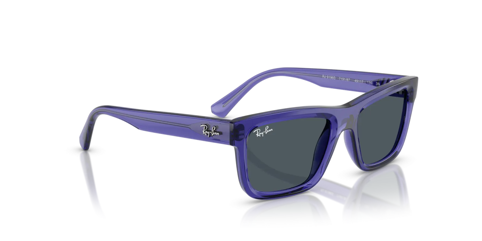 RayBan Kids Violet Rectangle 0RJ9196S Sunglasses, view 4