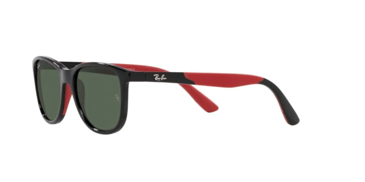 RayBan Kids Black Red Square 0RJ9077S Sunglasses, view 4