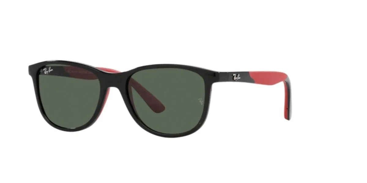 RayBan Kids Black Red Square 0RJ9077S Sunglasses, view 6