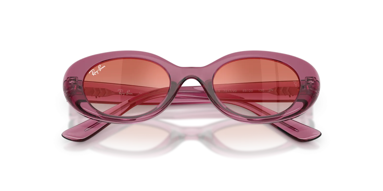 RayBan Women Violet Oval 0RJ9141S Sunglasses, view 2