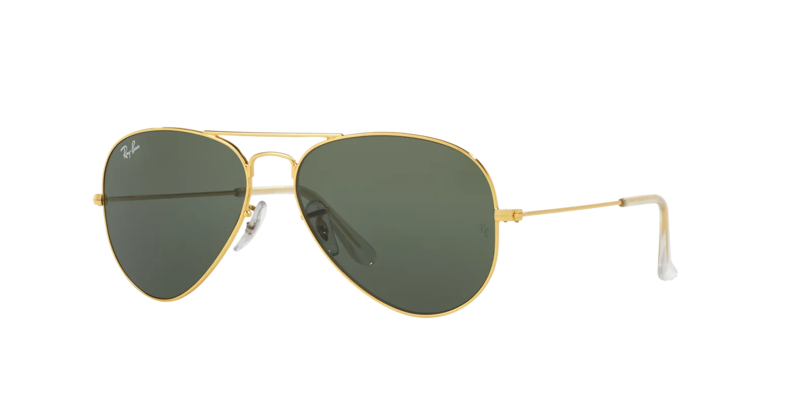 RayBan Aviator Classic Gold Green 0RB3025I 0015 Sunglasses, view 5
